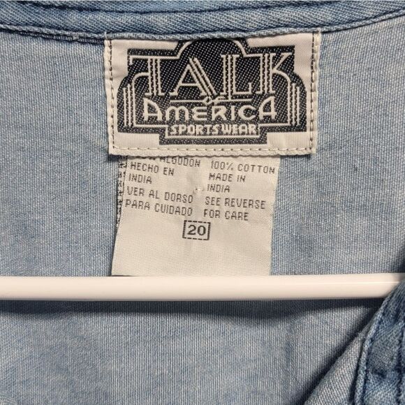 Vintage Talk of America Sportswear Button Up SZ 20 #126 - Picture 2 of 3